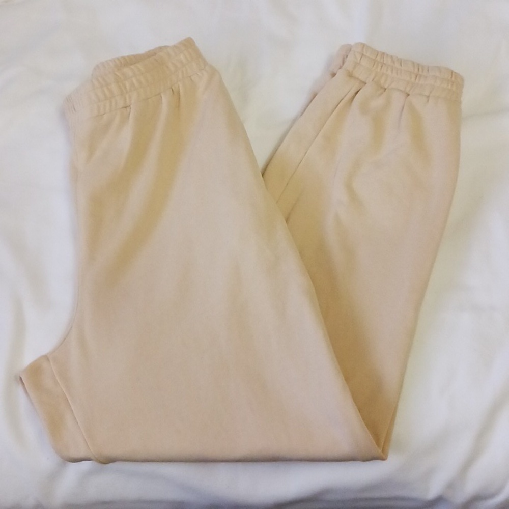 SUPERDOWN French Terry Joggers, Light Yellow/cream, Size L - Picture 11 of 11